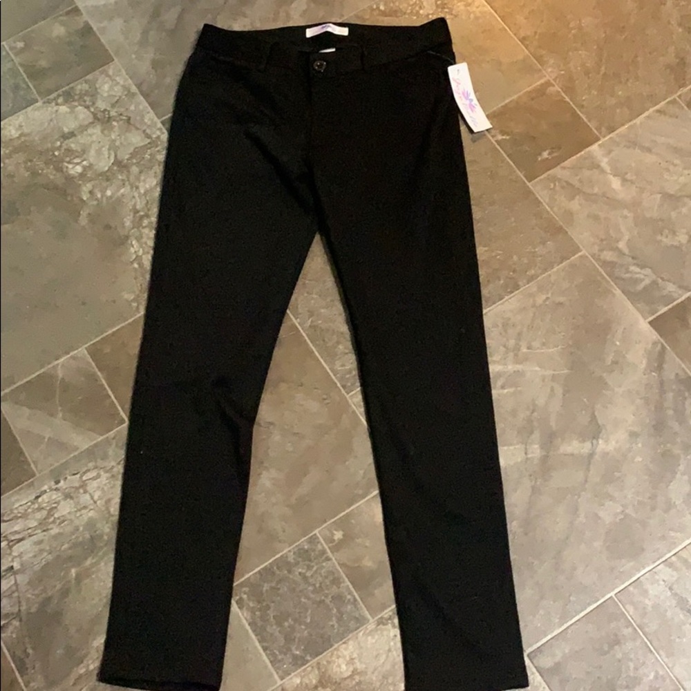DRESS PANTS,BLACK, STRAIGHT LEG